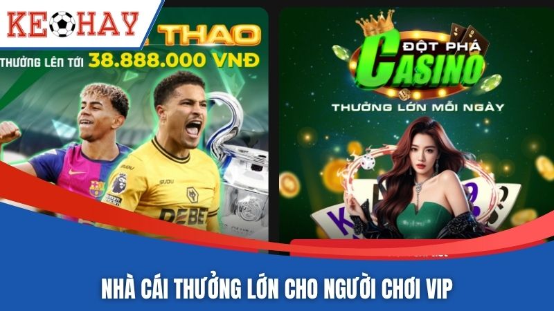 Nhà cái thưởng lớn cho người chơi VIP