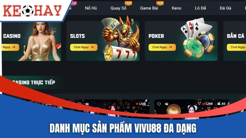 Danh mục sản phẩm nhà cái đa dạng
